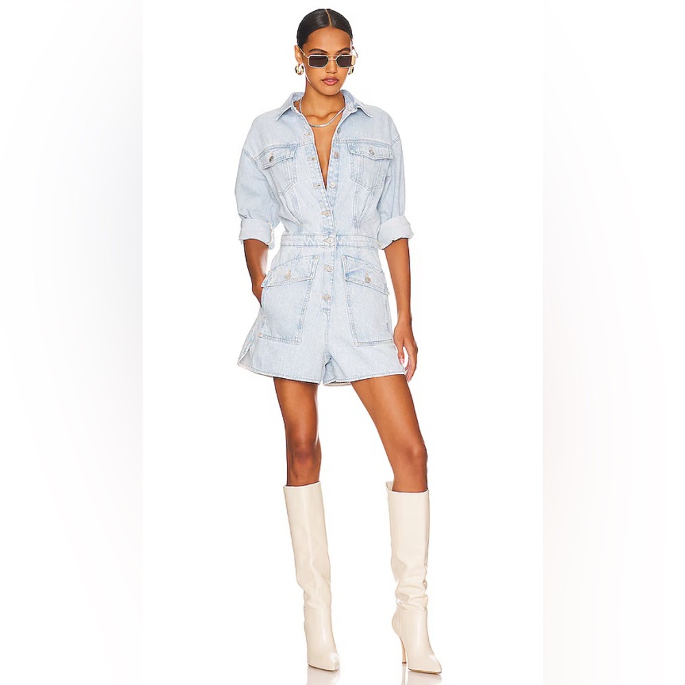 NWT Revolve 7FAM Surplus Denim Romper
